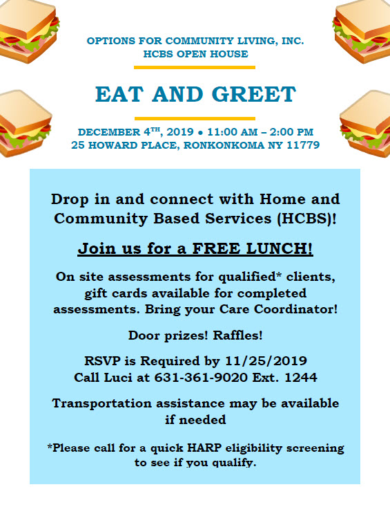 Options for Community Living Eat and Greet| LIHC